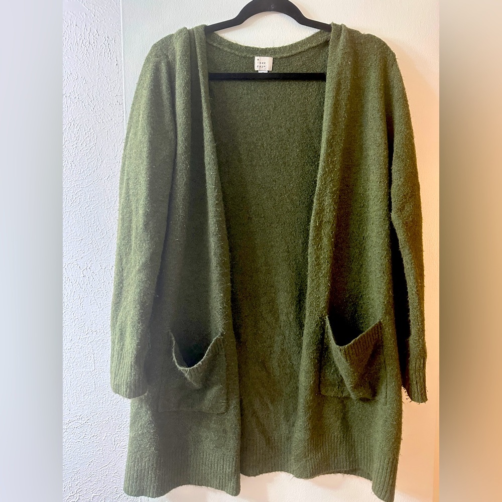 A New Day Forest Green Cardigan